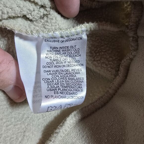 Star Ride brand Boys Hoodie, Tan, Large Size 7 Mountains Take Risks - Picture 9 of 13